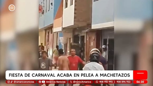 Fiesta de carnaval acaba en pelea a machetazos en Lurín