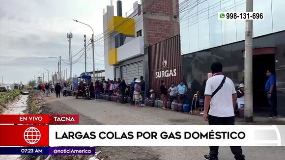 Tacna: se reportan largas colas para adquirir gas doméstico