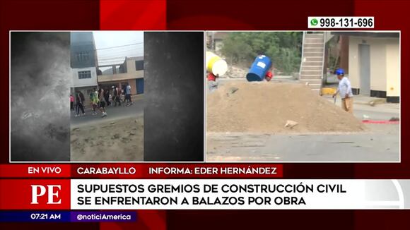 Supuestos gremios de construcción civil se enfrentaron a balazos por obra
