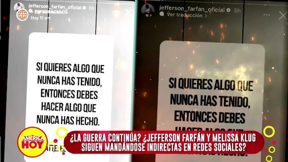 Nuevo enfrentamiento entre Melissa Klug y Jefferson Farfán
