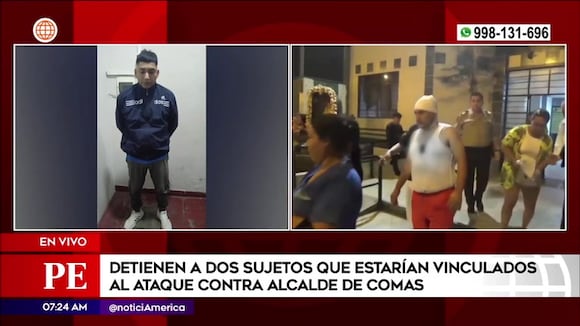 Detienen a dos hombres que estarían involucrados en ataque contra el alcalde de Comas