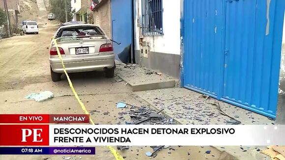 Manchay: lanzan explosivo contra vivienda