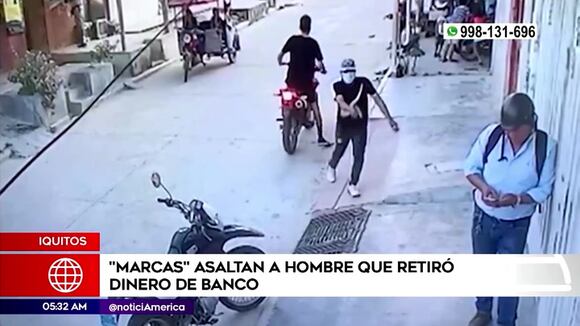 Delincuentes asaltaron a hombre que retiró dinero de un banco
