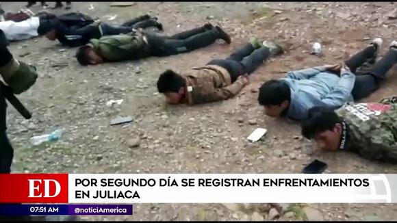 Segundo día de enfrentamientos en Juliaca