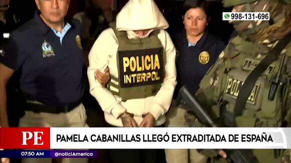 Pamela Cabanillas llegó extraditada desde España