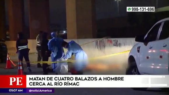 Matan de cuatro balazos a hombre cerca al río Rímac
