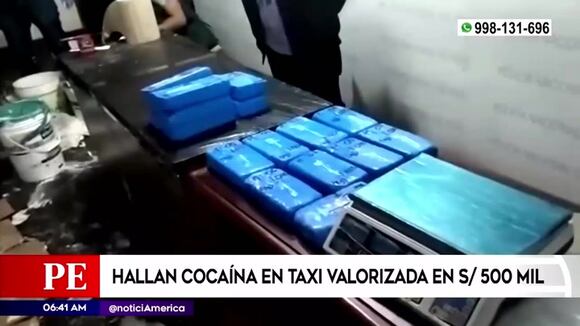 SJL: Capturan a sujetos que escondían droga valorizada en 500 mil soles dentro de un taxi