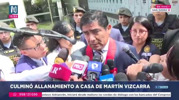 Declaraciones de fiscal sobre allanamiento a vivienda de Martín Vizcarra