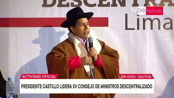 Pedro Castillo en actividad oficial