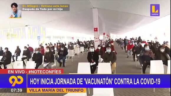 VMT: Ciudadanos de diferentes edades asisten al “Vacunatón”