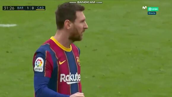 Gol de Lionel Messi en el Barcelona vs. Cádiz | Video: Movistar LaLiga