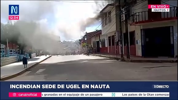 Incendio en sede de Ugel en Nauta