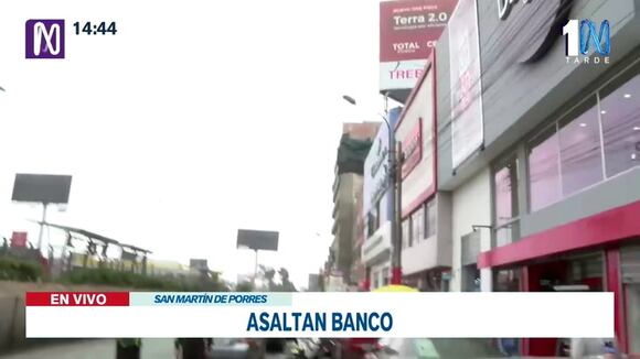 Asaltan un banco en San Martín de Porres