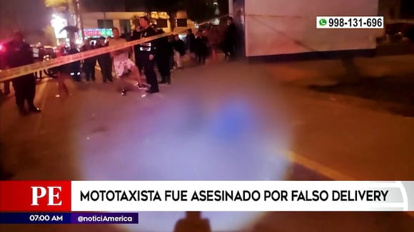 Mototaxista es asesinado por falso delivery