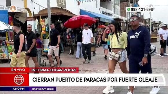 Cierran puerto de Paracas por fuerte oleaje