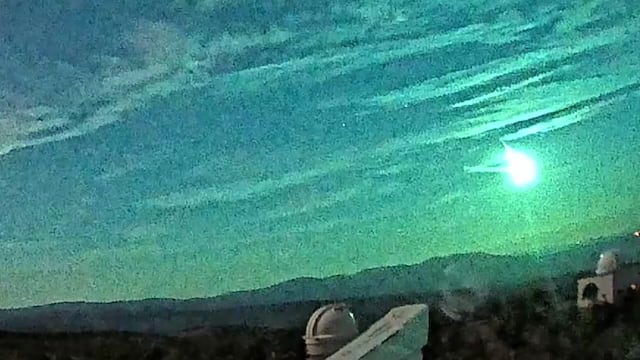 Bola de luz tiñó de verde los cielos de España y Portugal