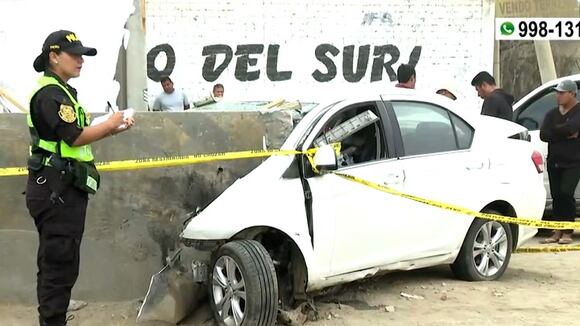 Lurín: hombre muere tras impactar su auto contra un muro de contención