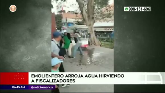 Lurigancho-Chosica: Emolientero arrojó agua hirviendo a fiscalizadores