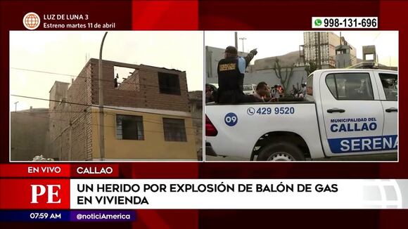 Callao: un herido por explosión de balón de gas en vivienda