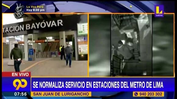 SJL: se reestablece servicio en estaciones del Metro de Lima