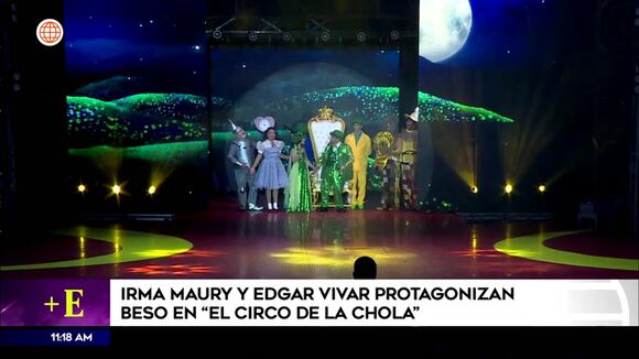 Irma Maury y Edgar Vivar protagonizaron tierno beso en el circo