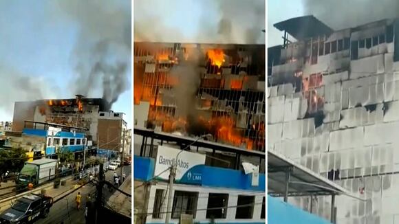 Reportan incendio de grandes proporciones en edificio en Jr. Áncash