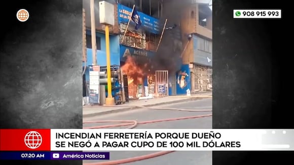 Incendian ferretería porque dueño se negó a pagar extorsión