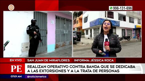 SJM: Operativo contra banda de extorsionadores