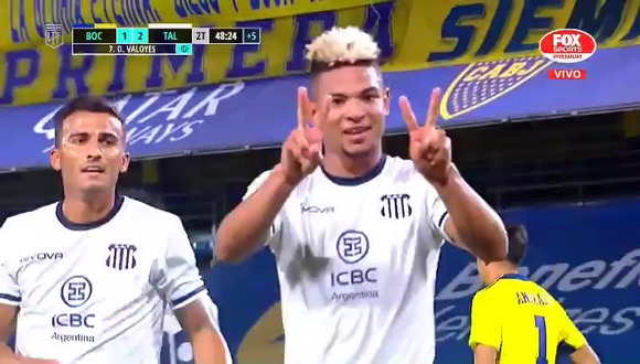 Boca Juniors 1-2 Talleres: gol de Diego Valoyes. (Video: Fox Sports Premium)