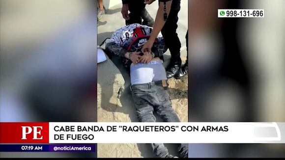 Capturan a raqueteros armados en Comas