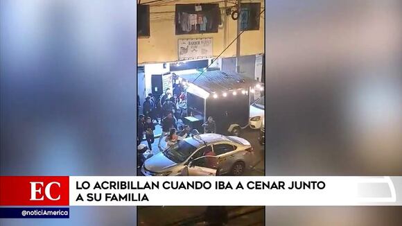 Lo acribillan cuando iba a cenar junto a su familia