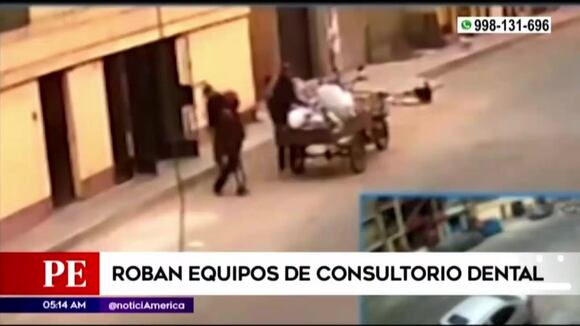 SJL: se disfrazan de recicladores para robar S/50 mil en equipos de consultorio dental