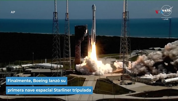 Boeing lanzó su primera nave tripulada hacia el espacio