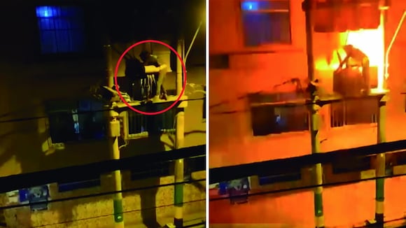 SMP: joven sube a poste para espantar palomas y recibe fuerte descarga eléctrica