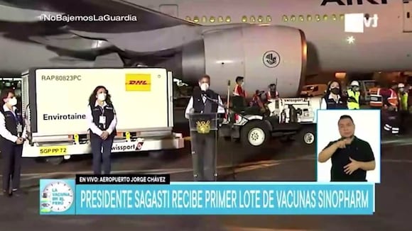 Francisco Sagasti: “Ya tenemos el primer lote de 300 mil dosis”