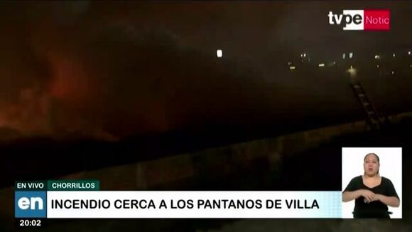 Incendio en los Pantanos de Villa