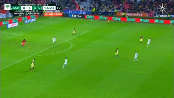 Gol de Ozziel Herrera para el 2-0 de Atlas vs. América por Liga MX | Video: TUDN.