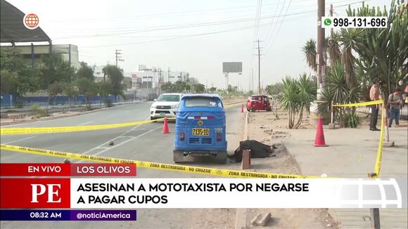 Los Olivos: Asesinan a mototaxista por negarse a pagar cupos