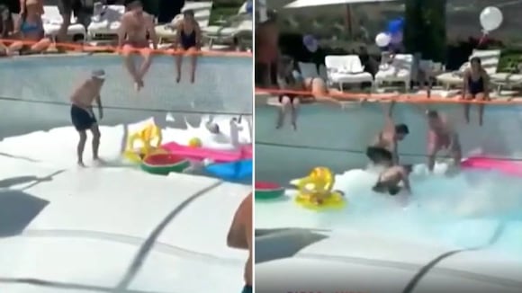 Israel: Socavón aparece en medio de una piscina y succiona a un hombre