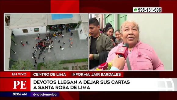 Fieles dejan cartas a Santa Rosa