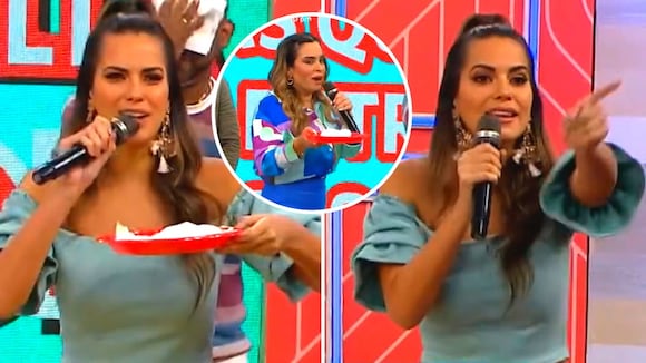 Valeria Piazza participa en juego del tortazo