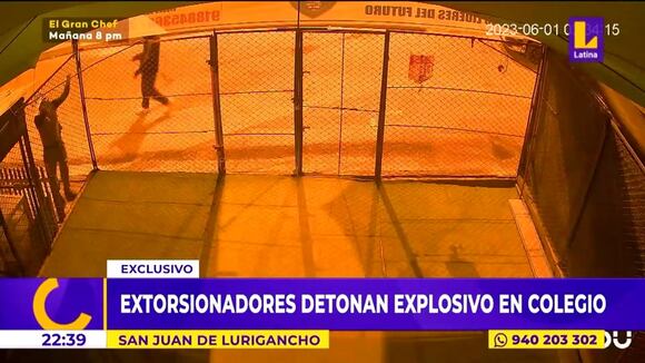 SJL: Extorsionadores detonan explosivo en colegio