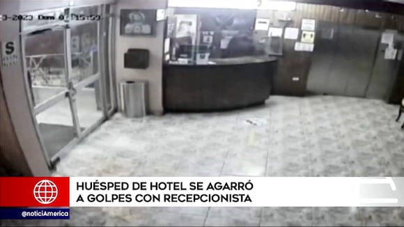 Huésped de hotel se agarró a golpes con recepcionista