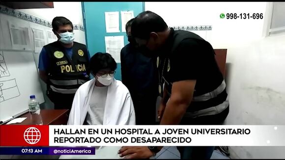 Hallan en un hospital a joven universitario reportado como desaparecido
