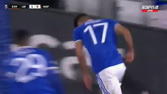 Gol De Pérez Para El 1-0 De Leicester Sobre Napoli