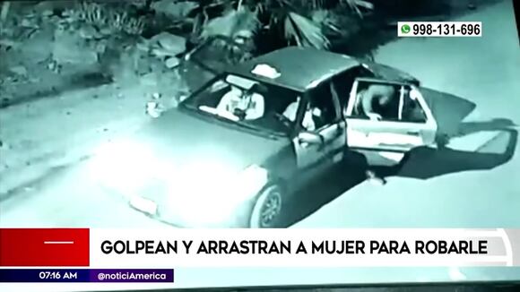 Golpean y arrastran a mujer para robarle