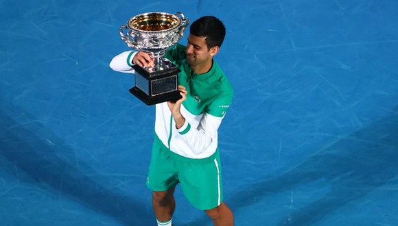 Djokovic definió el encuentro por el título ante Medvédev, con este punto. (Foto: AFP / Video: ESPN)