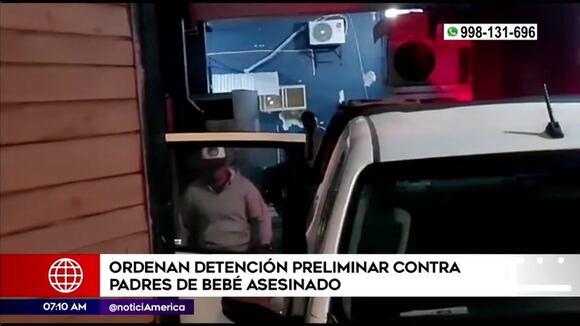 Ordenan detención preliminar contra padres de bebé asesinado
