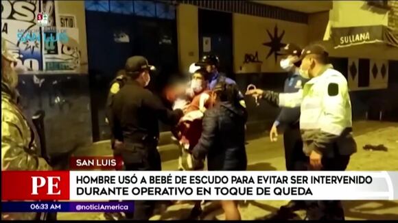 Hombre en estado de ebriedad usó a bebé de escudo para evitar ser intervenido