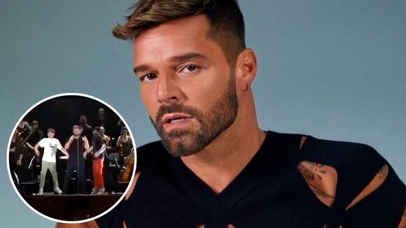 Ricky Martin fue sorprendido por sus hijos durante un show en Suiza